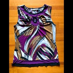 ⚠️SALE⚠️ Purple and Black Sleeveless Blouse